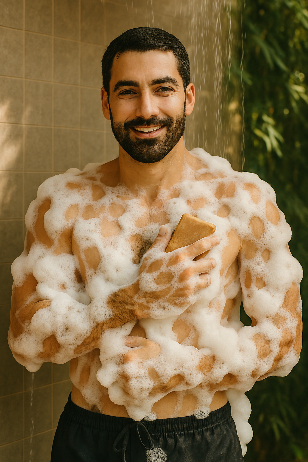 "The Outdoorsman" scrub bar soap - pine - cedarwood - leather