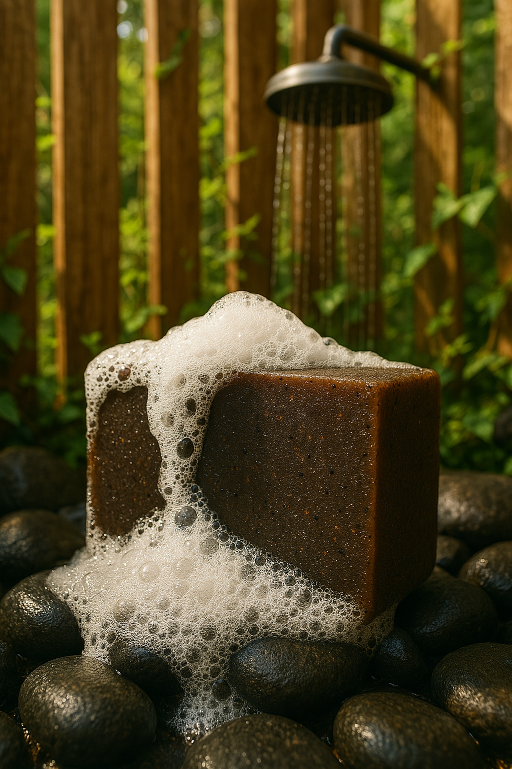 "The Outdoorsman" scrub bar soap - pine - cedarwood - leather