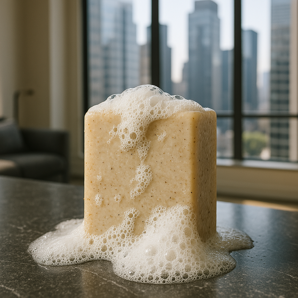 THE CLASSIC | Luxury Men's Scrub Bar Soap | bergamot | vetiver | amber