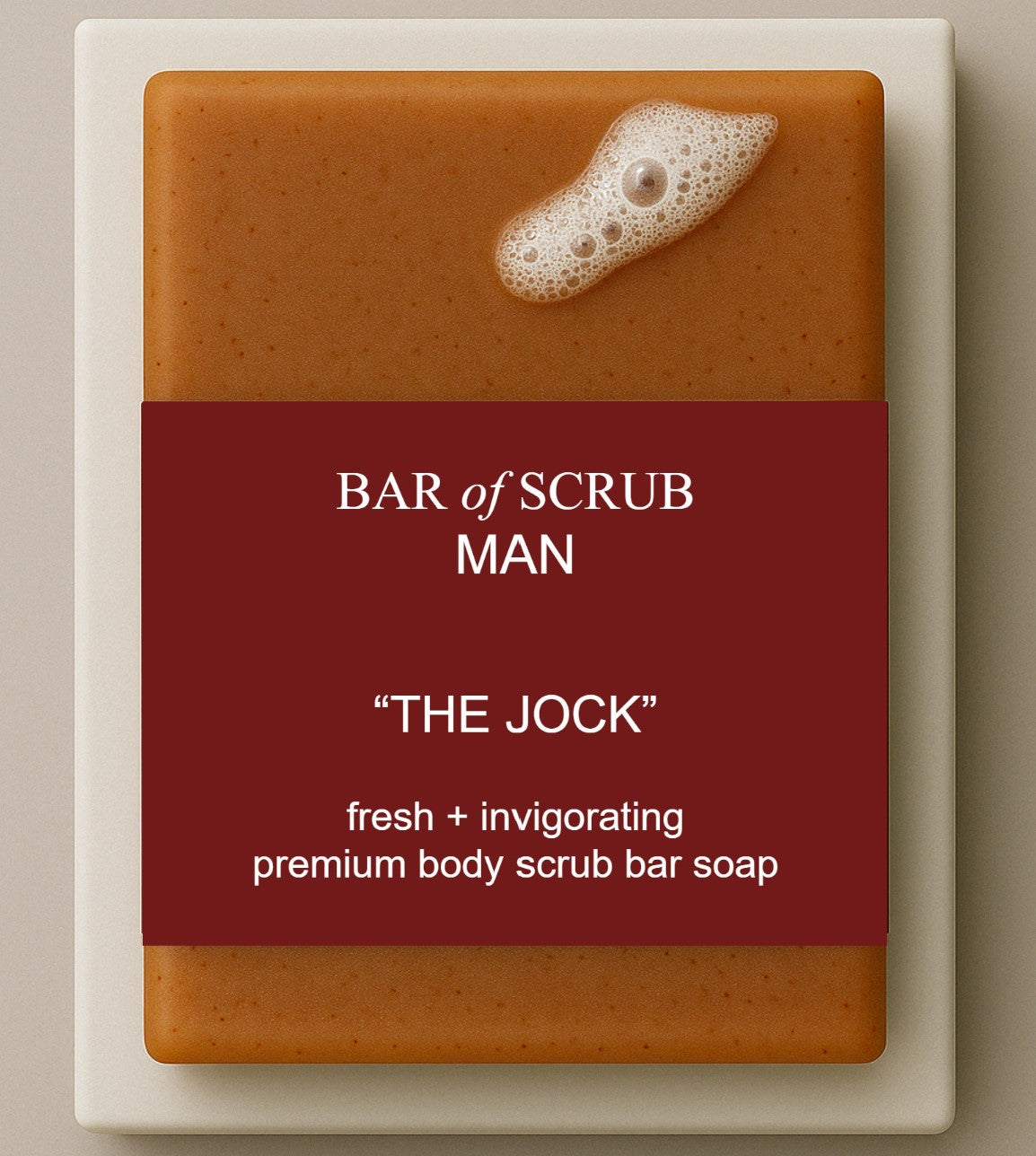 "The Jock" scrub bar soap - citrus - sandalwood - white musk