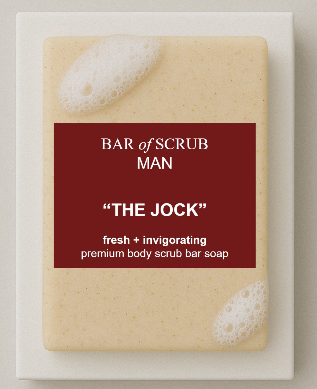 "The Jock" scrub bar soap - citrus - sandalwood - white musk