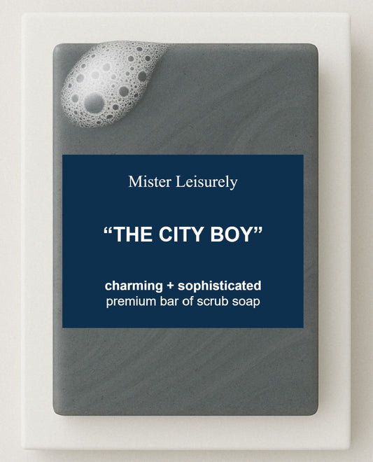 THE CLASSIC | Luxury Men's Scrub Bar Soap | bergamot | vetiver | amber