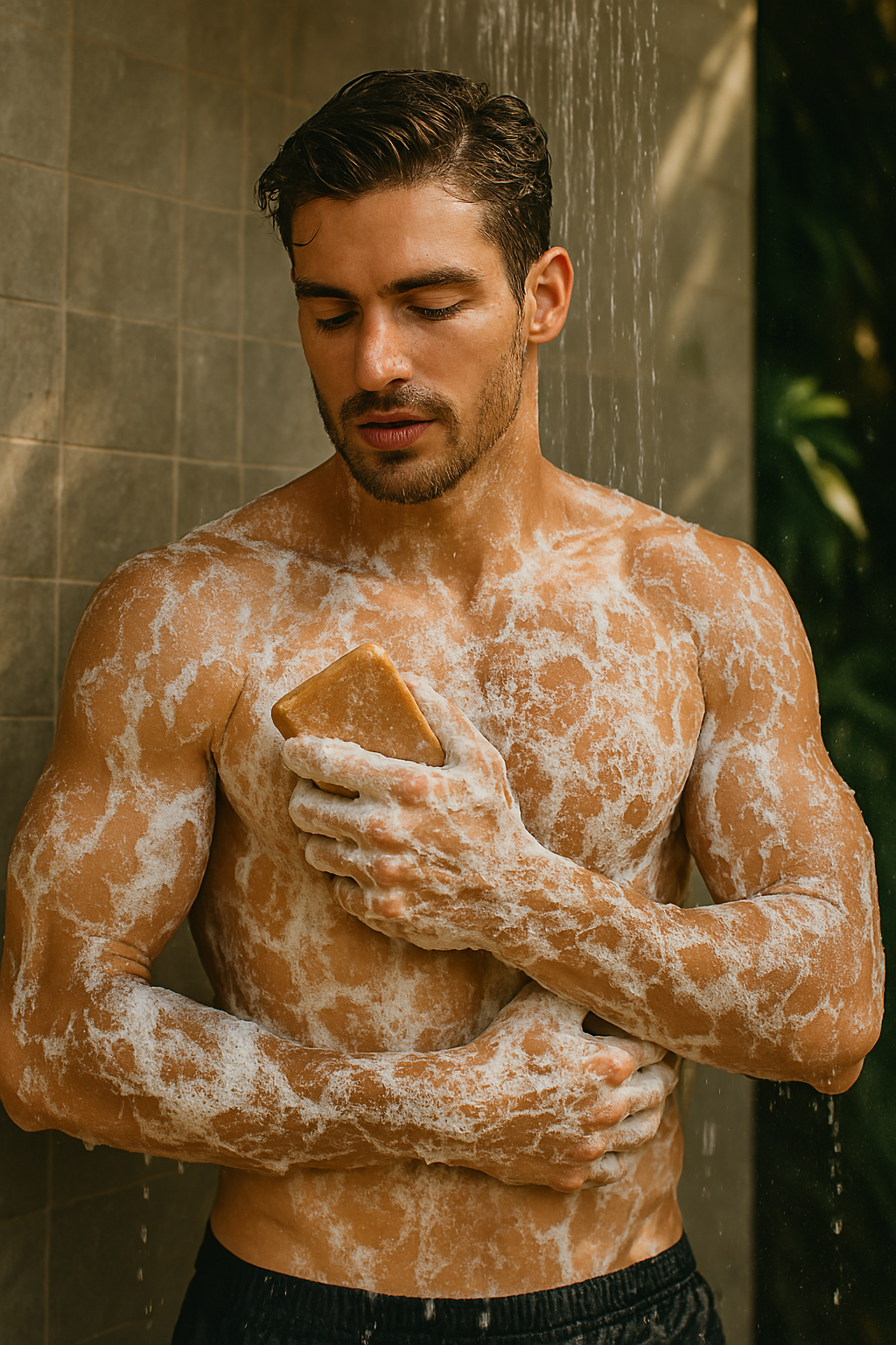 THE CLASSIC | Luxury Men's Scrub Bar Soap | bergamot | vetiver | amber