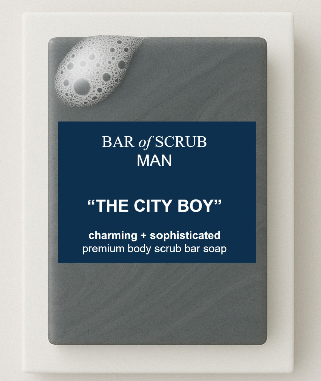 THE CLASSIC | Luxury Men's Scrub Bar Soap | bergamot | vetiver | amber